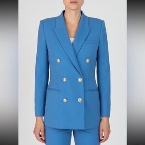 Derek Lam 10 Crosby Double-Breasted Blazer – Blue – Size 2